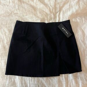 Motel Rocks Black Twill Skirt